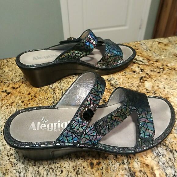 Alegria Camile Tectonic Iridescent Comfort Slip Resistant Sandal LOT-372 38 8.5 - Picture 3 of 12